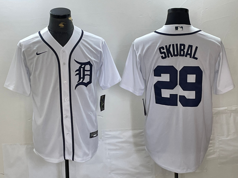 Men's Detroit Tigers Tarik Skubal #29 White Home Limited Jersey